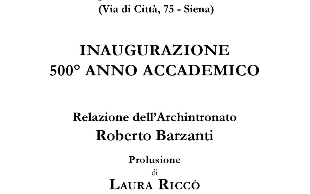 Inaugurazione 500° Anno Accademico